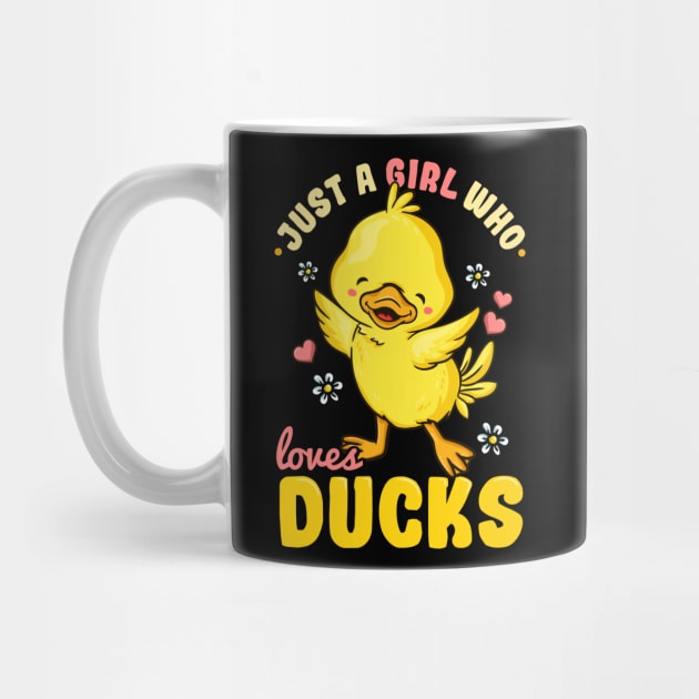 Just A Girl Who Loves Ducks Cute Duck Lover by KAWAIITEE